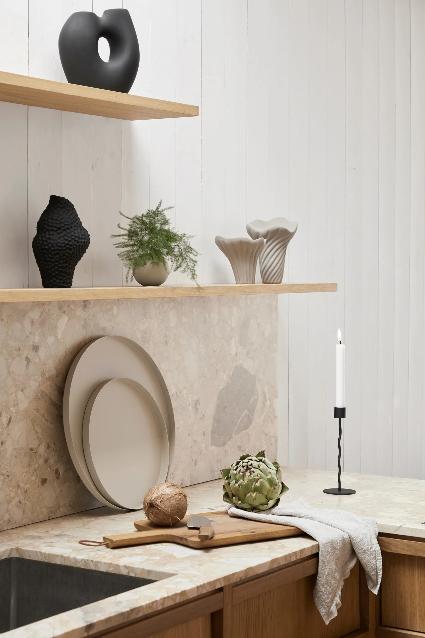 Candelabro Curved 23 cm, Black Cooee Design