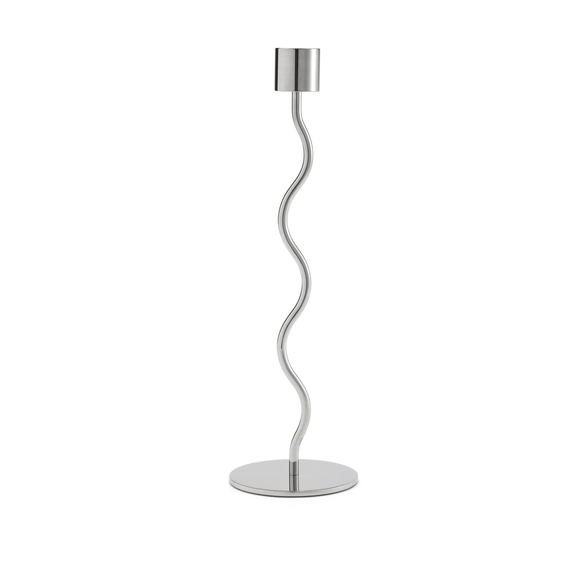 Candelabro Curved 26 cm, Acero inoxidable Cooee Design
