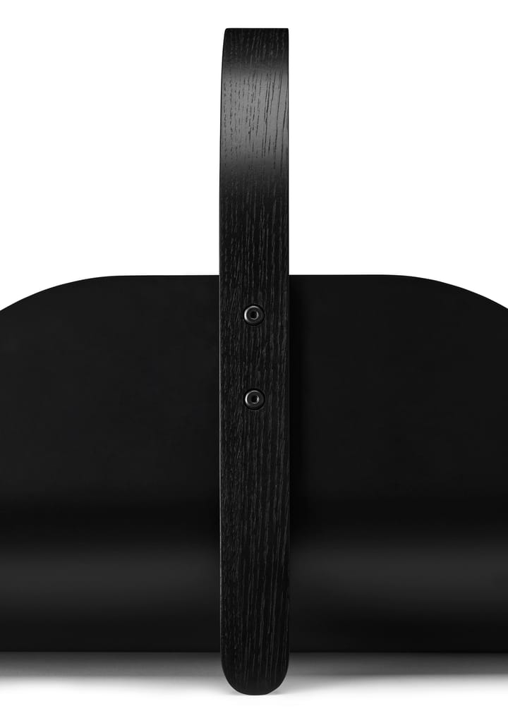 Cesta para leña Woody, Black stained oak Cooee Design
