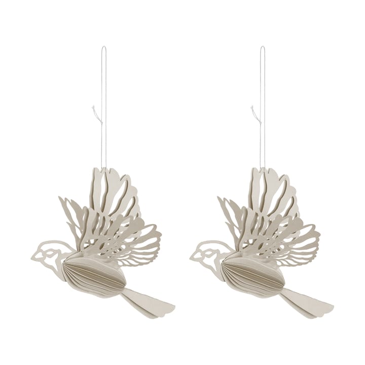 Colgante decorativo de pájaro de papel set de 2 - Arena - Cooee Design