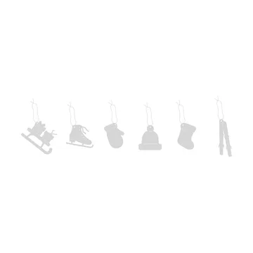 Deco Winter activities adornos navideños, pack de 6 - Acero inoxidable - Cooee Design