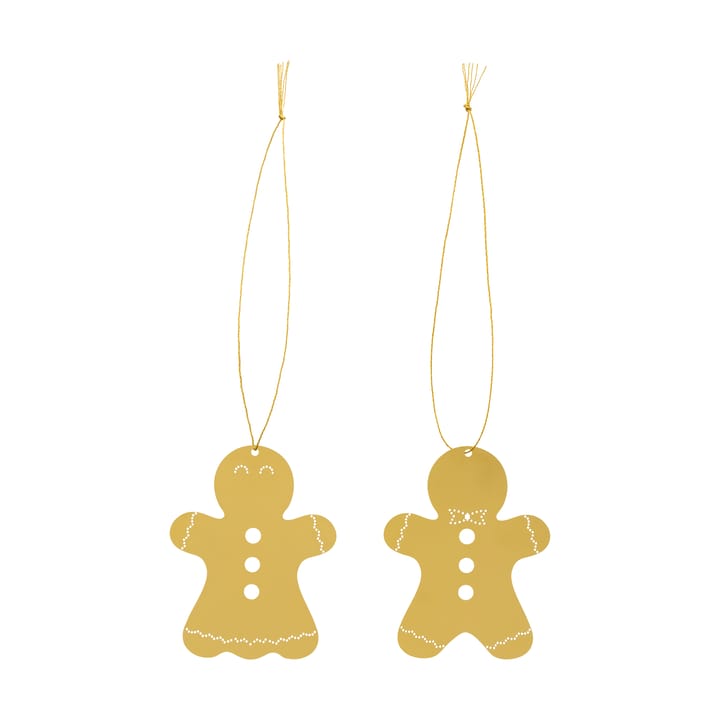 Decoración navideña pepparkaka 6 cm - Latón - Cooee Design