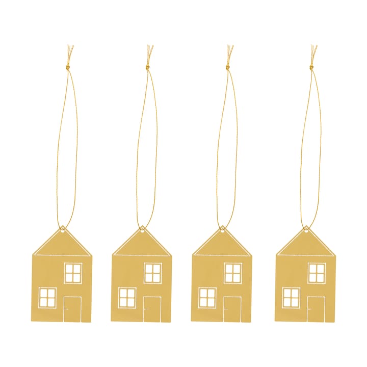 Decoración navideña Town house 6 cm - Latón - Cooee Design