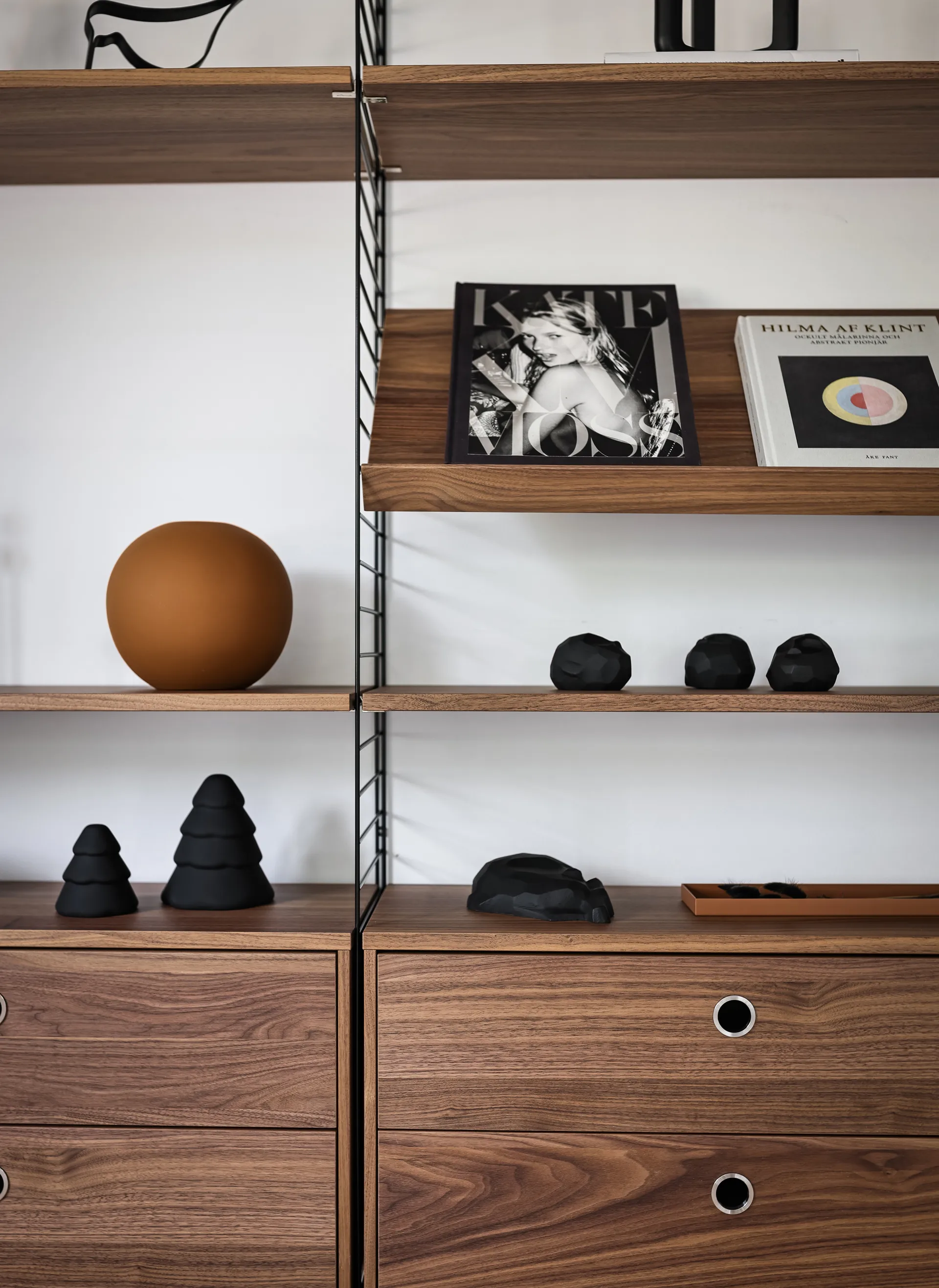 Decoración Snowy árbol de navidad 10 cm, Black Cooee Design