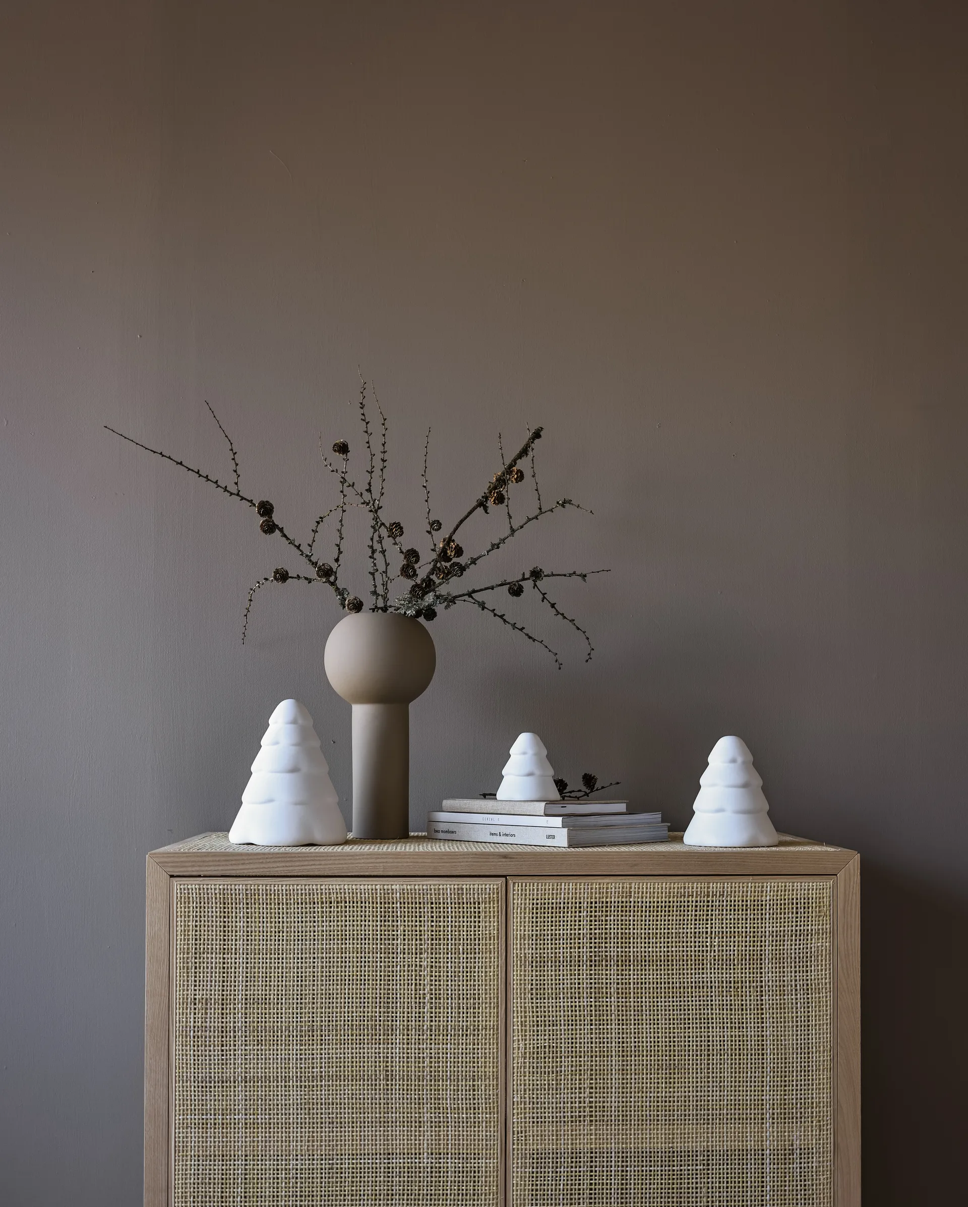 Decoración Snowy árbol de navidad 15 cm, White Cooee Design