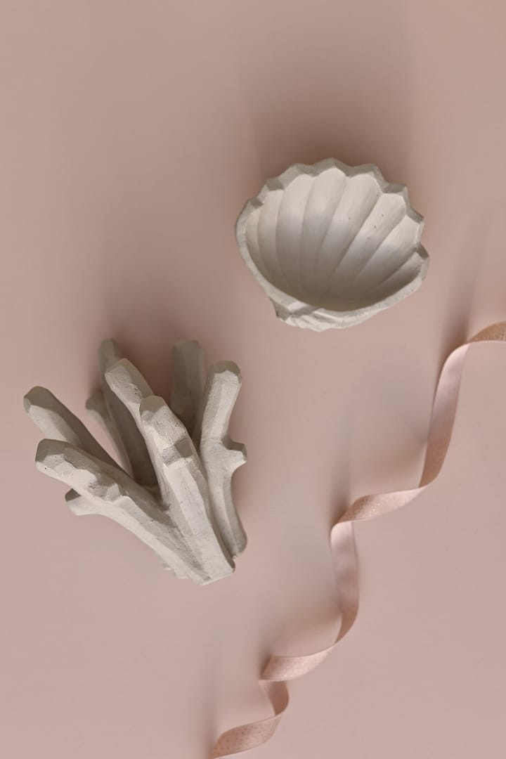 Escultura The Clam Shell 13 cm, Limestone Cooee Design