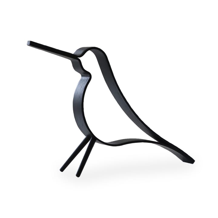 Figura Woody Bird grande - roble teñido de negro - Cooee Design