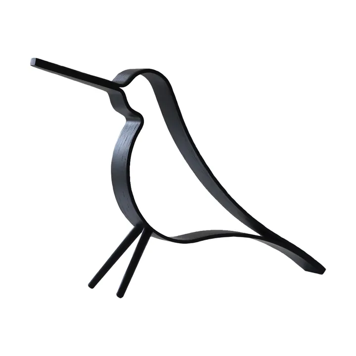 Figura Woody Bird grande - roble teñido de negro - Cooee Design