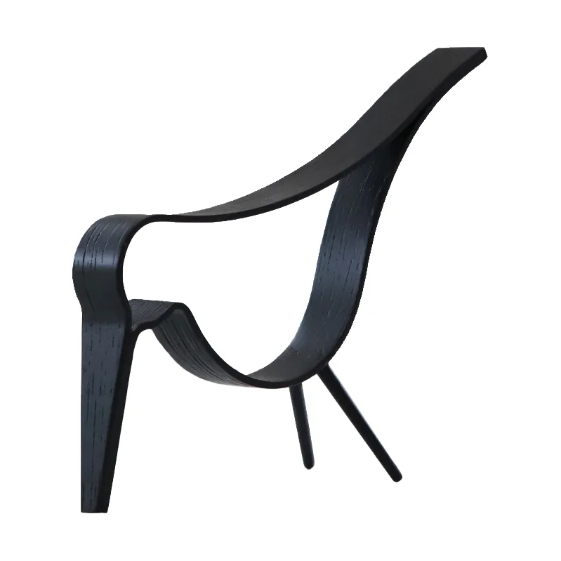 Figura Woody Bird mediana, roble teñido de negro Cooee Design