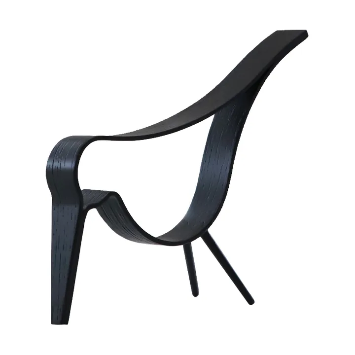 Figura Woody Bird mediana - roble teñido de negro - Cooee Design