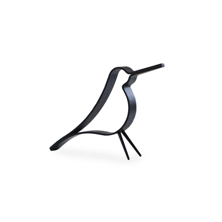 Figura Woody Bird pequeña - roble teñido de negro - Cooee Design