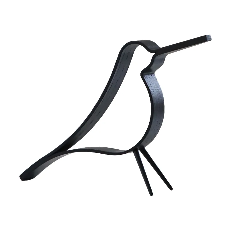 Figura Woody Bird pequeña, roble teñido de negro Cooee Design