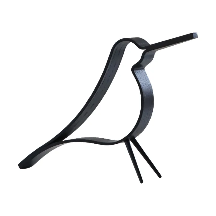 Figura Woody Bird pequeña - roble teñido de negro - Cooee Design