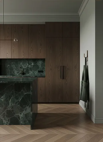 Gancho Woody One - Roble teñido oscuro - Cooee Design