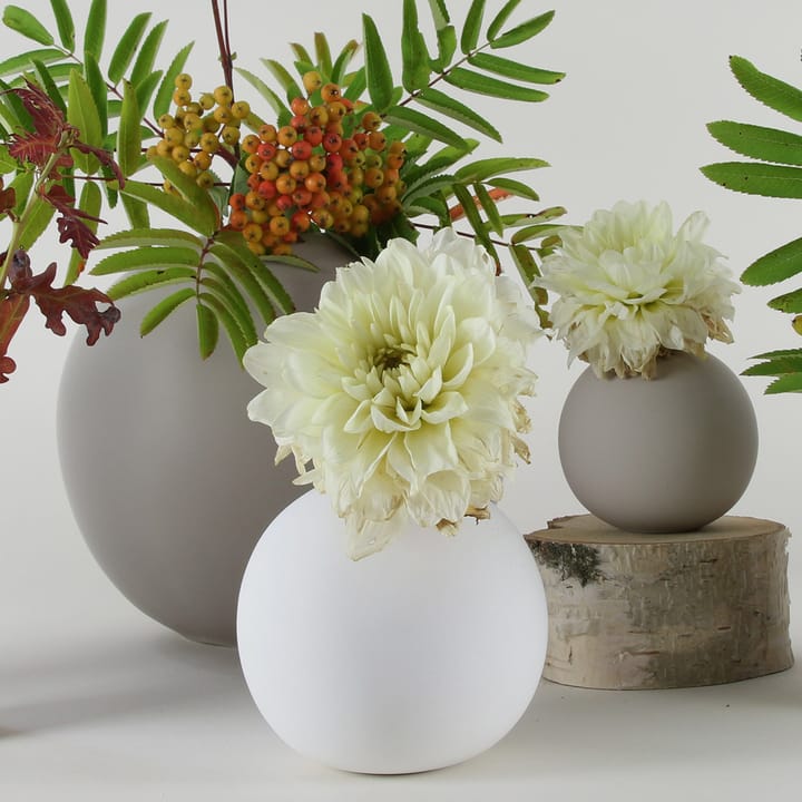 Jarrón Ball blanco, 10 cm Cooee Design