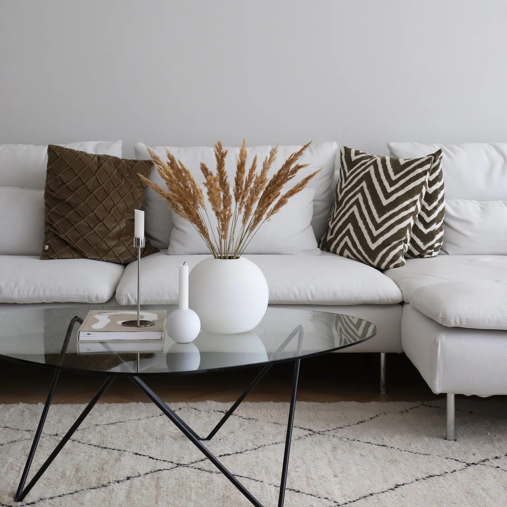 Jarrón Ball blanco, 20 cm Cooee Design