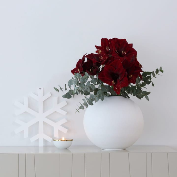 Jarrón Ball blanco, 30 cm Cooee Design