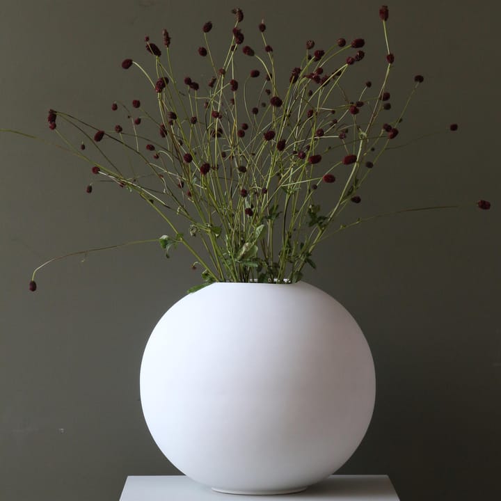 Jarrón Ball blanco, 30 cm Cooee Design