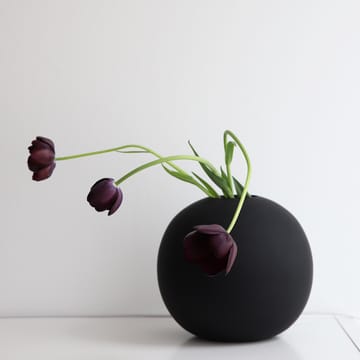 Jarrón Ball negro - 20 cm - Cooee Design