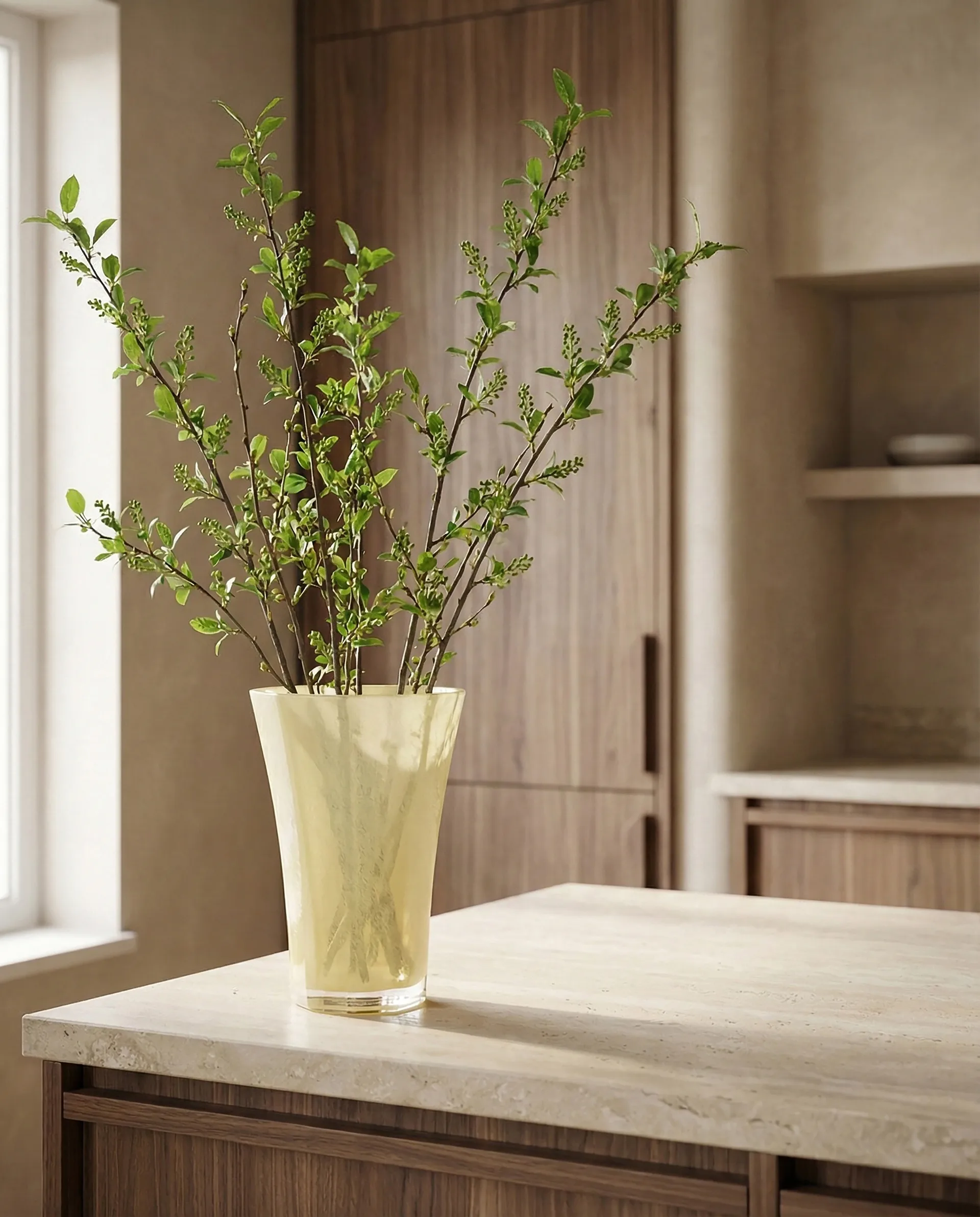 Jarrón Liliané 28 cm, Butter yellow Cooee Design