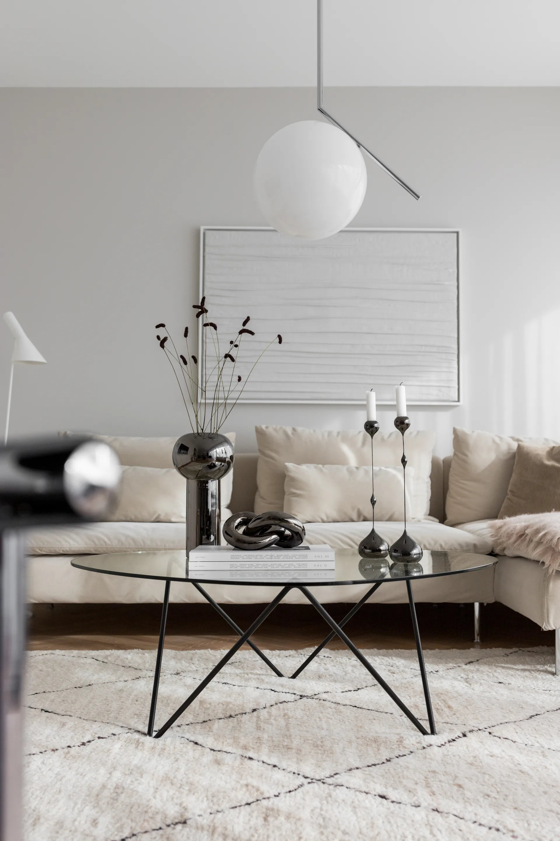 Jarrón Pillar 32 cm, Dark Silver Cooee Design