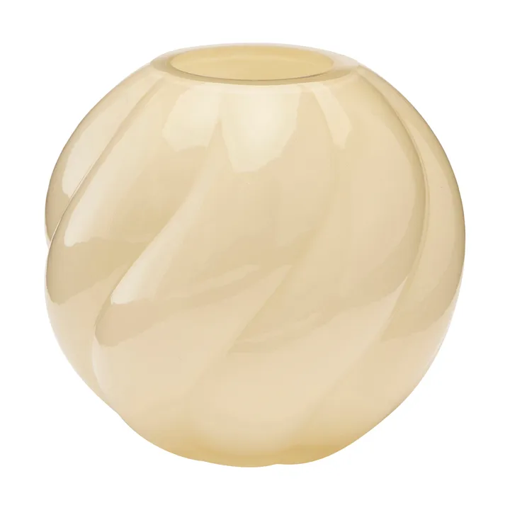 Jarrón Twist ball 12 cm - Amarillo mantequilla - Cooee Design