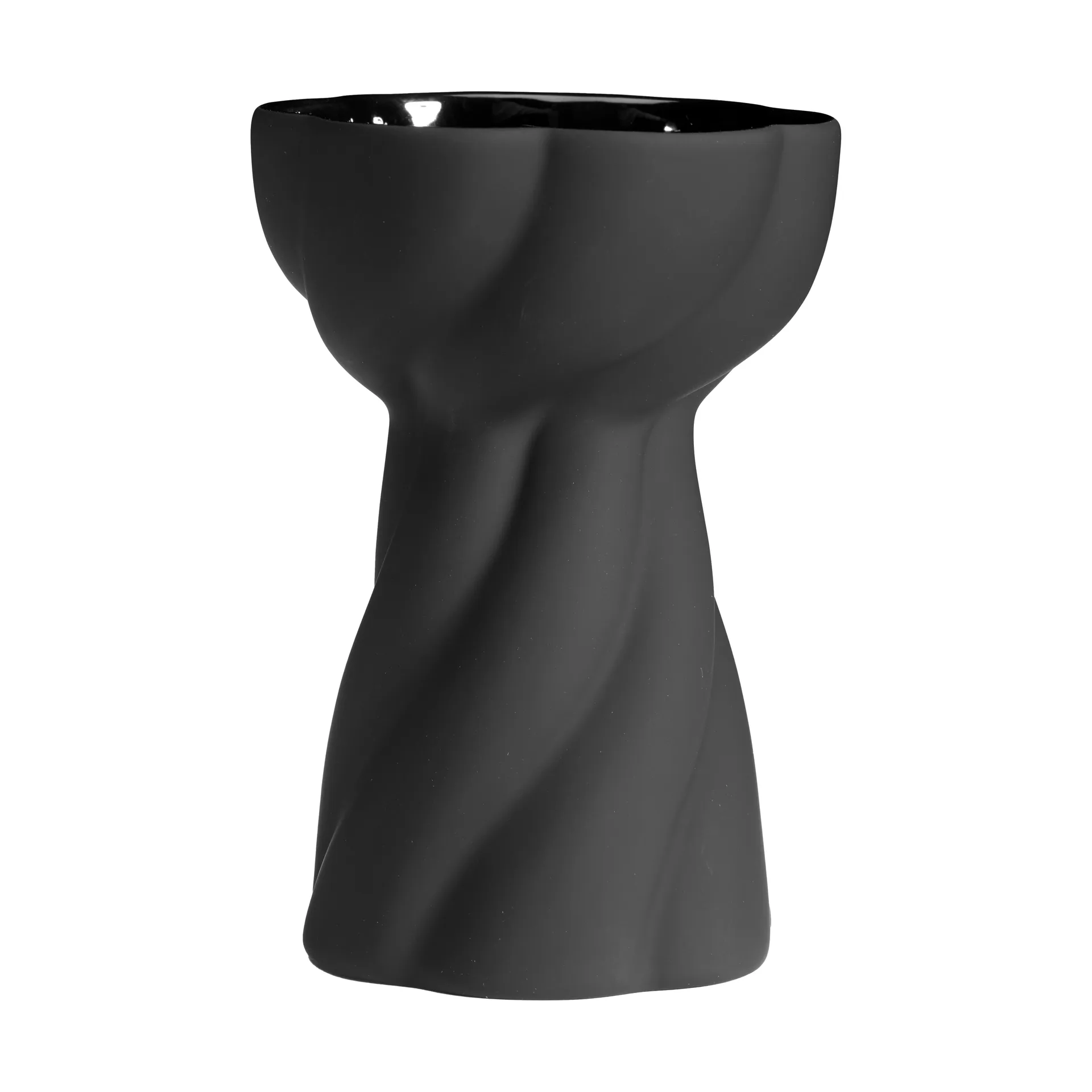 Jarrón Twist bulb 12,8 cm, Black Cooee Design