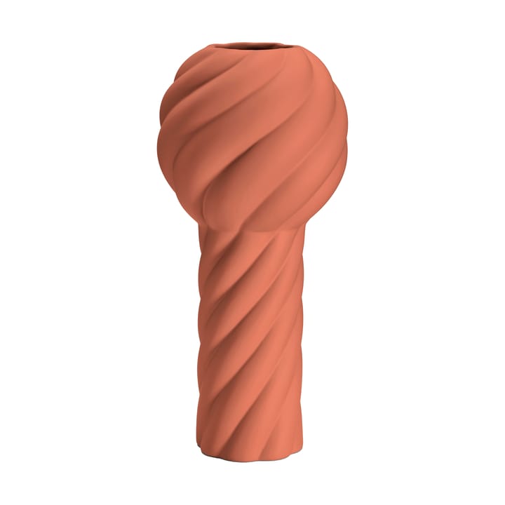 Jarrón Twist pillar 34 cm - Brick red - Cooee Design