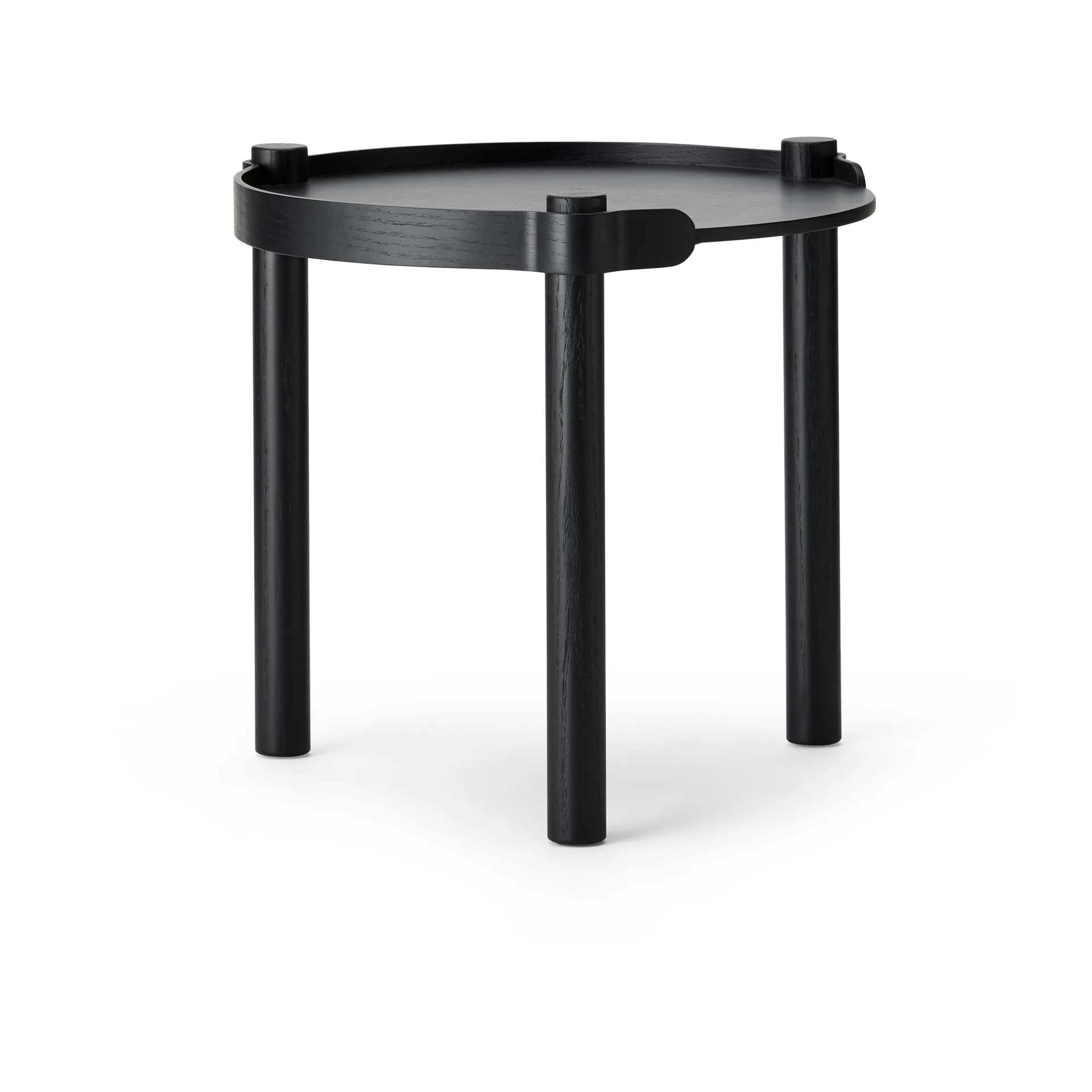 Mesa Woody Ø45 cm, Black stained oak Cooee Design