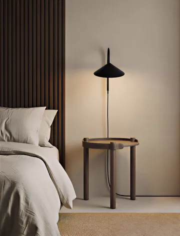 Mesa Woody Ø45 cm - Roble teñido oscuro - Cooee Design