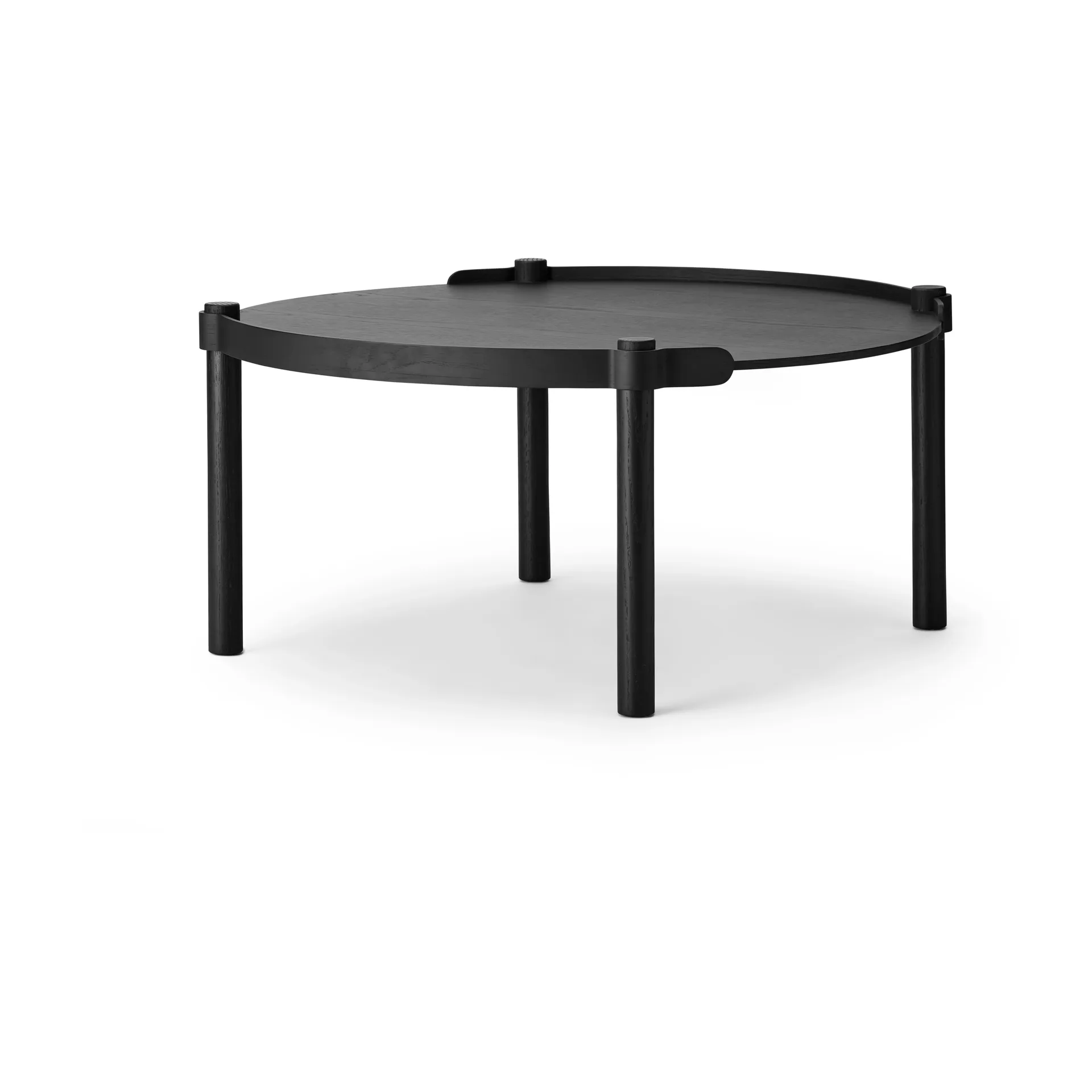 Mesa Woody Ø80 cm, Black stained oak Cooee Design