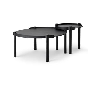 Mesa Woody Ø80 cm - Black stained oak - Cooee Design