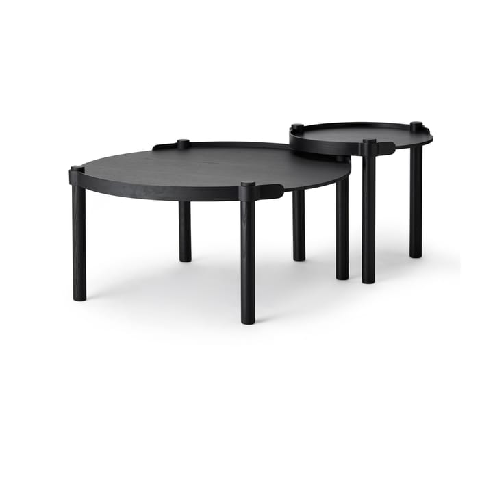 Mesa Woody Ø80 cm, Black stained oak Cooee Design
