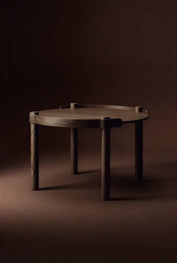 Mesa Woody Ø80 cm - Roble teñido oscuro - Cooee Design