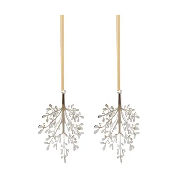 Mistletoe adorno navideño, pack de 2 - Acero inoxidable, 20 cm - Cooee Design