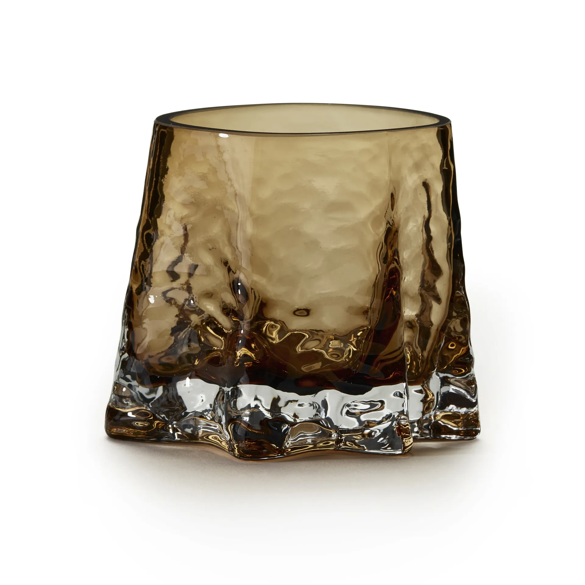 Portavelas Gry Ø8 cm, Cognac Cooee Design