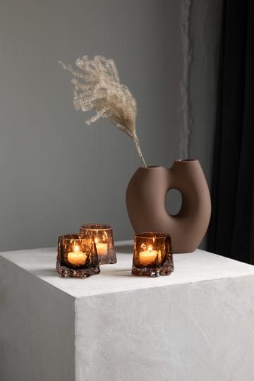 Portavelas Gry Ø8 cm - Cognac - Cooee Design