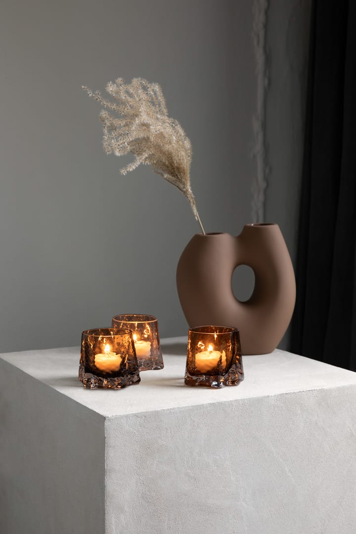 Portavelas Gry Ø8 cm, Cognac Cooee Design