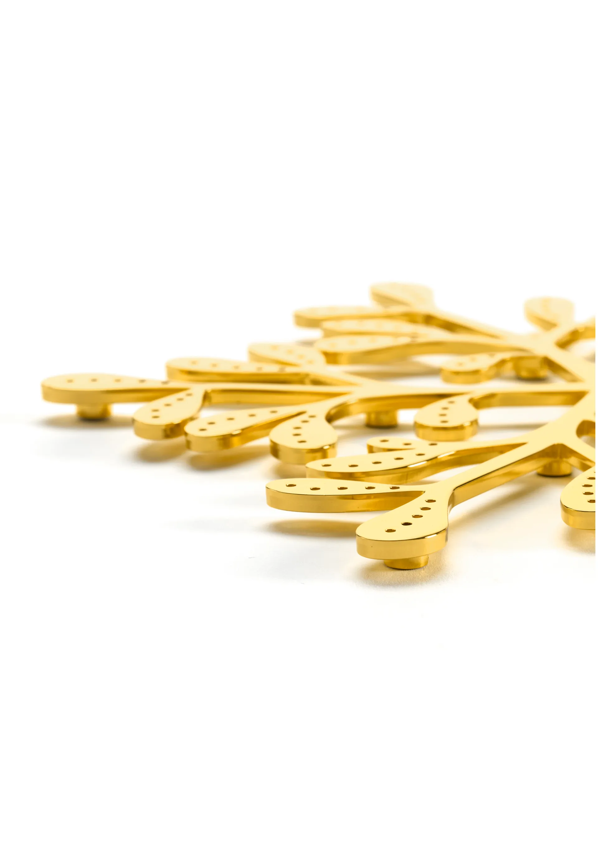 Salvamanteles Mistletoe  Ø20 cm, Latón Cooee Design