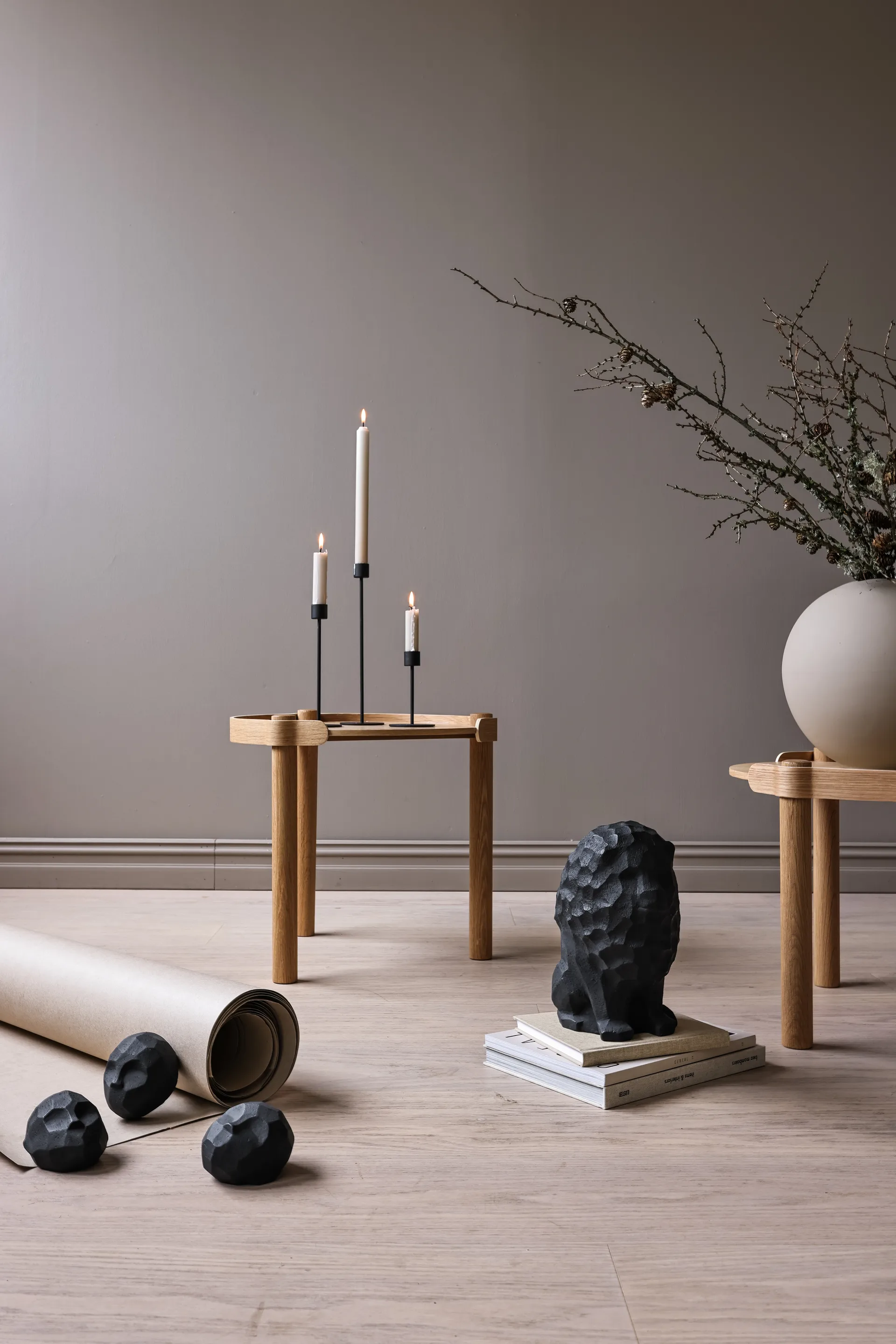 Set de 3 esculturas Pebble heads, Coal Cooee Design