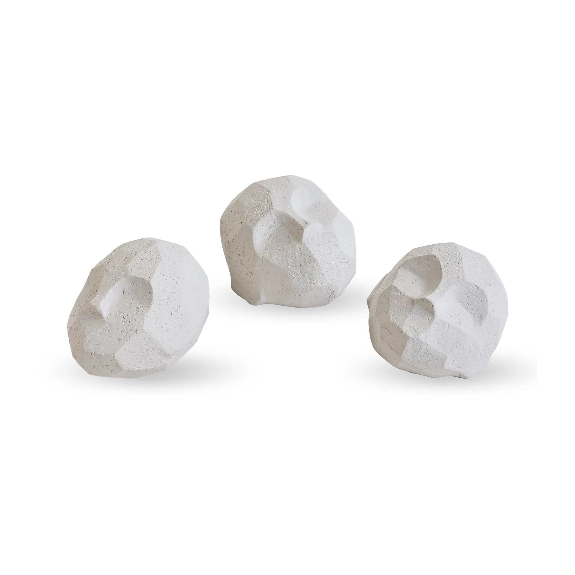 Set de 3 esculturas Pebble heads, Limestone Cooee Design