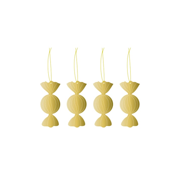 Set de 4 colgantes de navidad Cooee latón - Caramel - Cooee Design