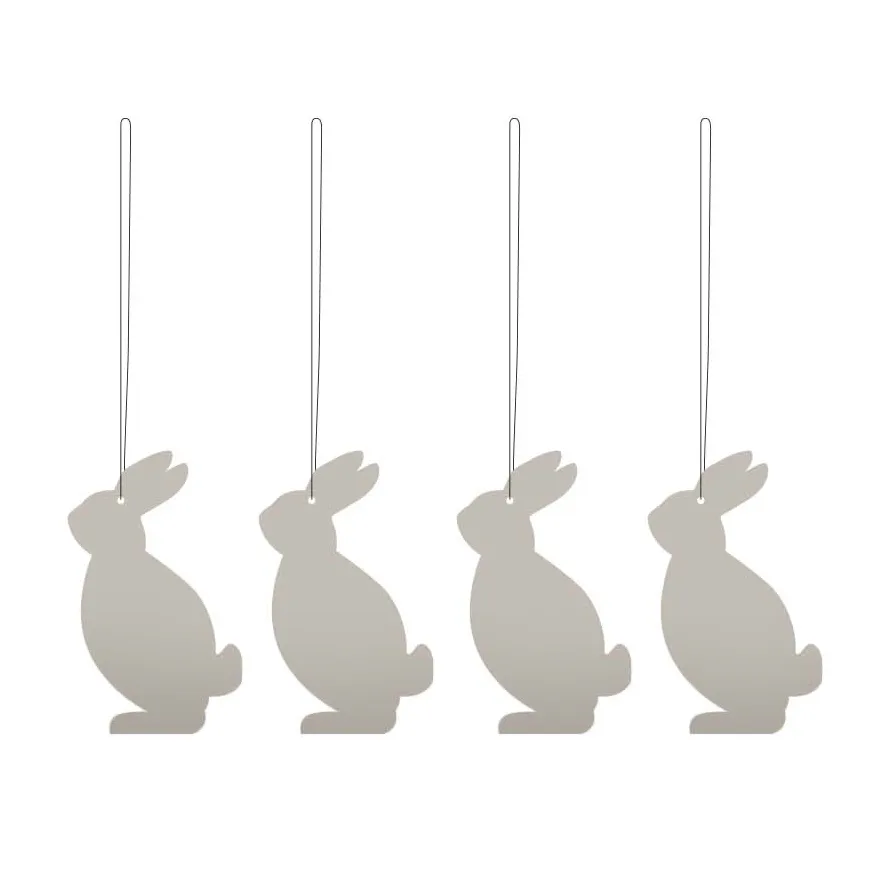 Set de 4 colgantes de pascua Easter Deco liebre, Sand Cooee Design