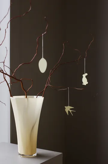 Set de 4 colgantes de pascuaEaster Deco pájaro - Light yellow - Cooee Design