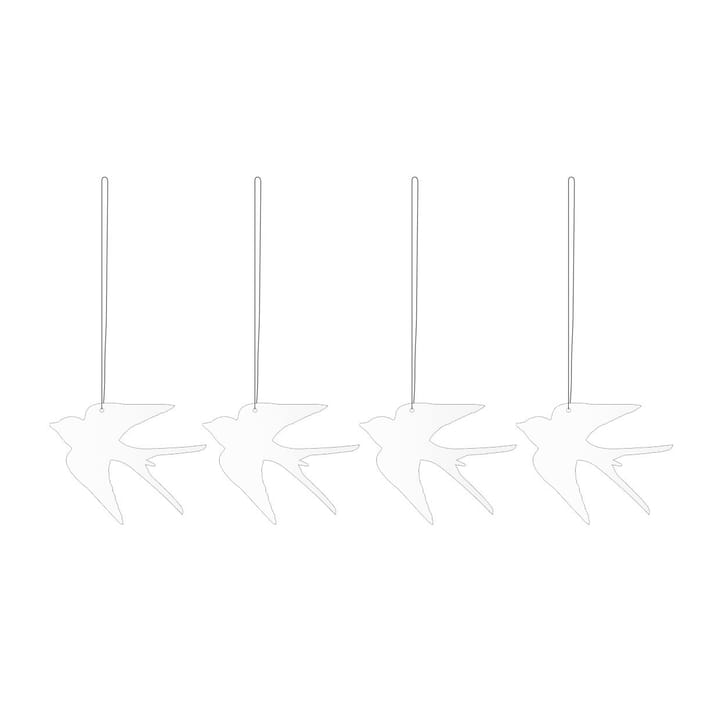 Set de 4 colgantes de pascuaEaster Deco pájaro - White - Cooee Design