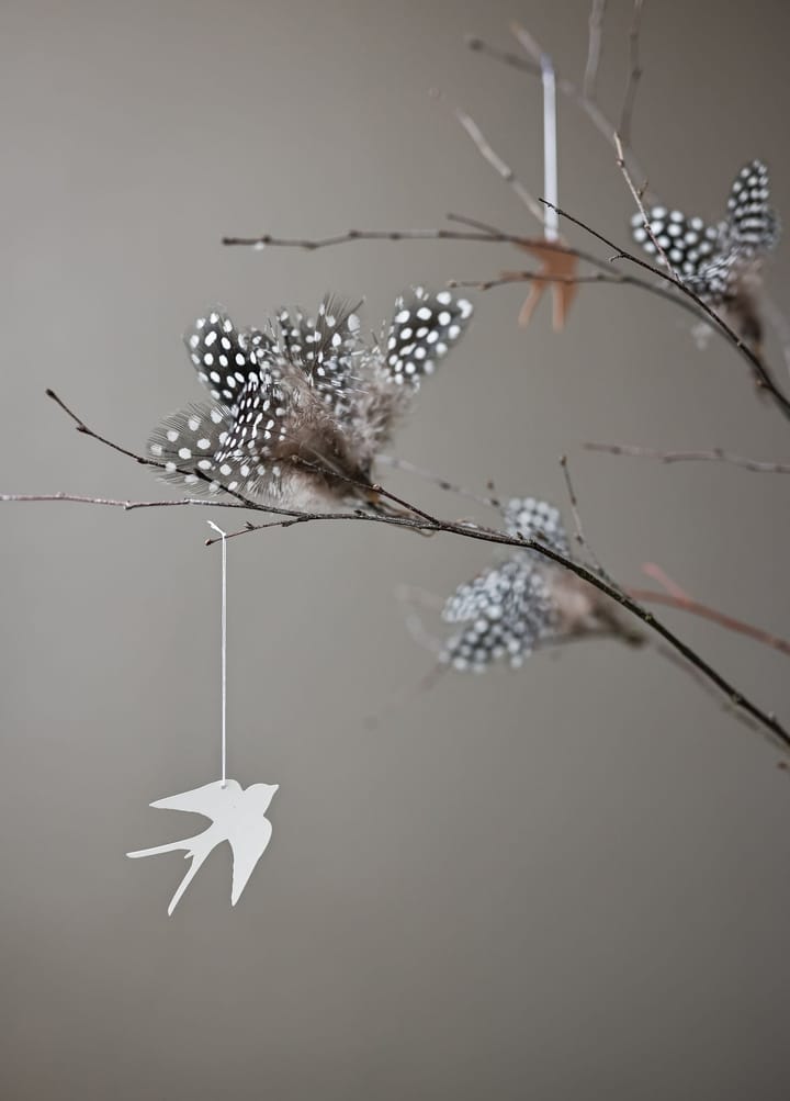Set de 4 colgantes de pascuaEaster Deco pájaro, White Cooee Design