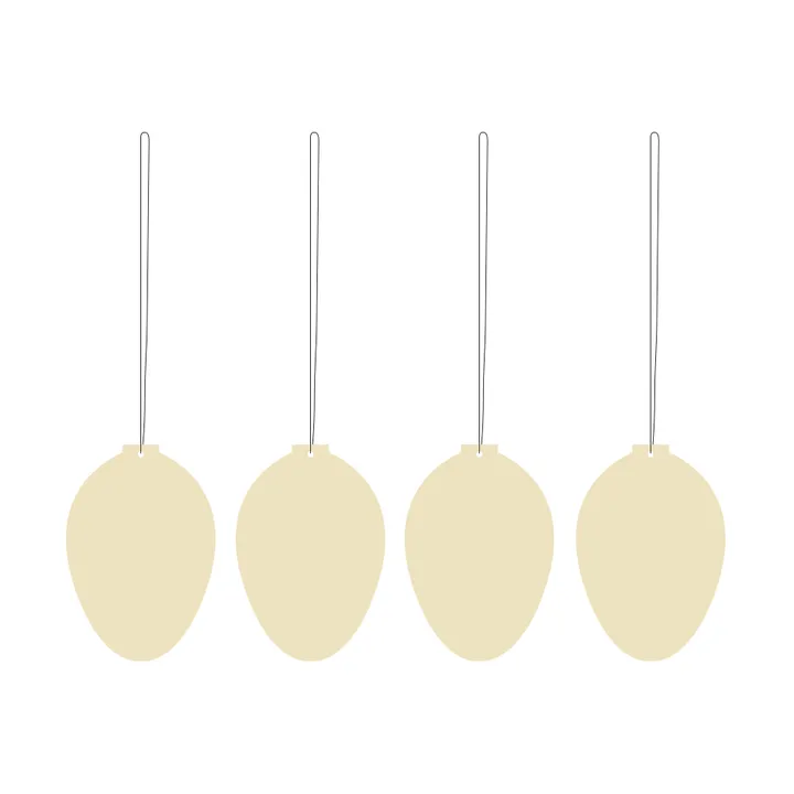 Set de 4 decoraciones de pascua Easter Deco huevo - Light yellow - Cooee Design