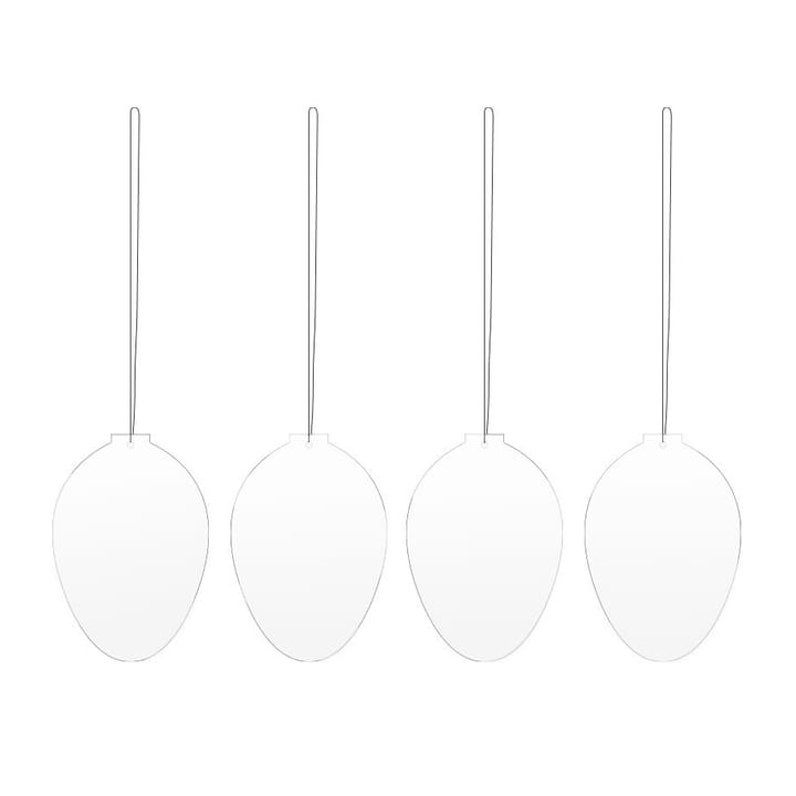 Set de 4 decoraciones de pascua Easter Deco huevo - White - Cooee Design
