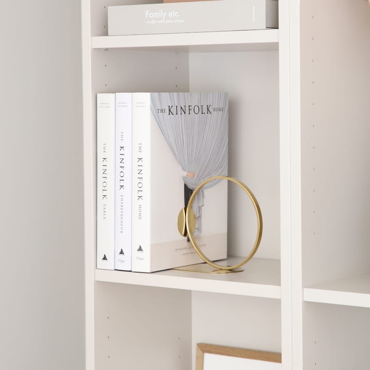 SIPLIV Sujetalibros de estilo minimalista creativo Soporte de libros  ajustable de metal Soporte para libros Estante de escritorio - Redondo,  dorado