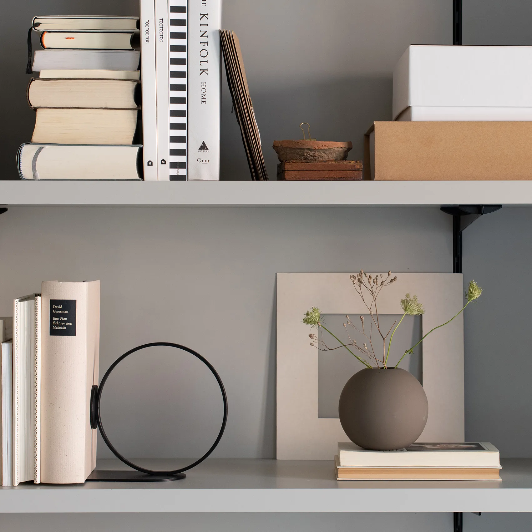 Sujetalibros Book Ring 15 cm, negro Cooee Design